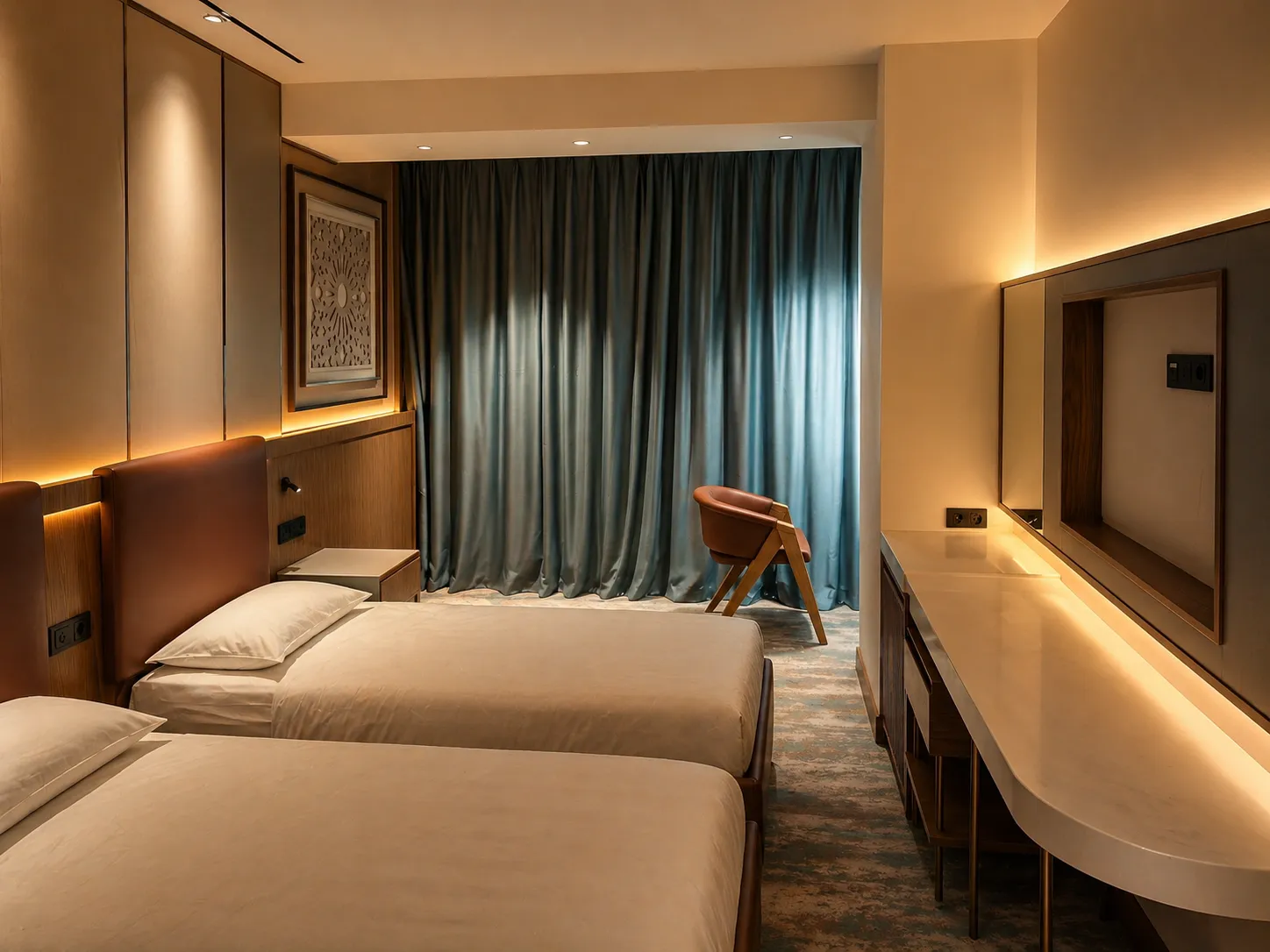 Ankara otel iç mimarlık projesi – Rotana Hotel lobi ve karşılama alanı tasarımı, Lorass Mimarlık